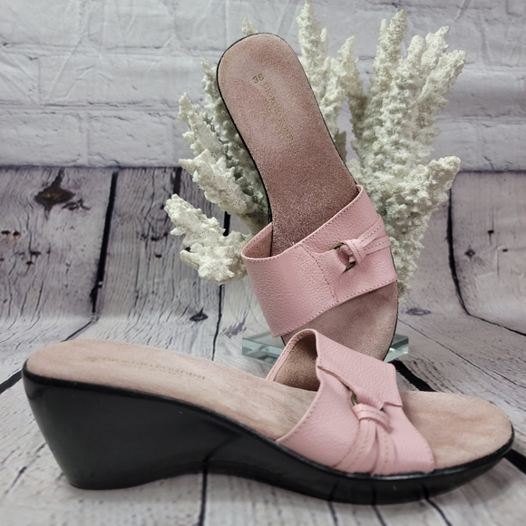 GIORGIO RONDINI WEDGES PINK UPPER LEATHER SLIP-ON - Picture 2 of 14